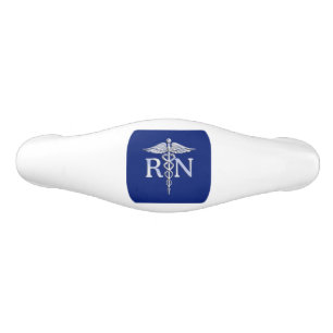 Registered Nurse RN Caduceus auf Blue Decor Keramik Schubladengriff