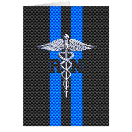 Registered Nurse RN Caduceus Carbon Fibre Decor (Vorne)