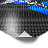 Registered Nurse RN Caduceus Carbon Fibre Decor Fotodruck (Ecke)