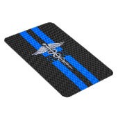 Registered Nurse RN Caduceus Carbon Fibre Decor Magnet (Rechte Seite)