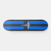 Registered Nurse RN Caduceus Carbon Fibre Decor Skateboard (Horizontal)