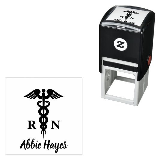 Registered Nurse RN Caduceus Medical Beruflich Permastempel (Beispiel)
