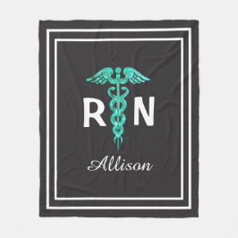 Registered Nurse RN Caduceus Medical Personalisier Fleecedecke
