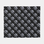 Registered Nurse RN Caduceus Schlangen auf schwarz Fleecedecke (Vorderseite (Horizontal))