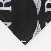 Registered Nurse RN Caduceus Schlangen auf schwarz Fleecedecke (Ecke)