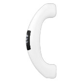 Registered Nurse RN Caduceus Schlangen auf schwarz Keramik Schrankknauf (Seitenansicht)