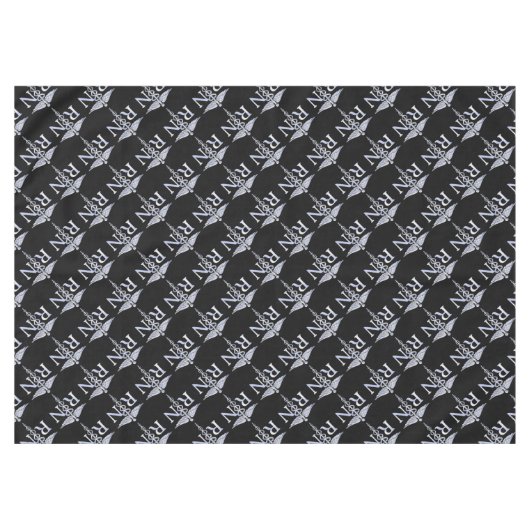 Registered Nurse RN Caduceus Schlangen auf schwarz Tischdecke (Vorderseite (Horizontal))