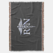 Registered Nurse RN Caduceus Snakes Carbon Decke (Vorderseite Vertikal)