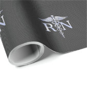 Registered Nurse RN Caduceus Snakes Carbon Geschenkpapier (Rolleneckpunkt)