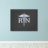 Registered Nurse RN Caduceus Snakes Carbon Leinwanddruck (Insitu (Holzboden))