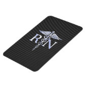 Registered Nurse RN Caduceus Snakes Carbon Magnet (Linke Seite)