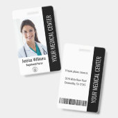 Registered Nurse RN Employee ID Black Ausweis (Vorder- & Rückseite)
