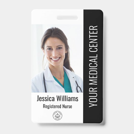 Registered Nurse RN Employee ID Black Ausweis (Vorderseite)