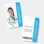 Registered Nurse RN Employee ID Blue Ausweis (Vorder- & Rückseite)