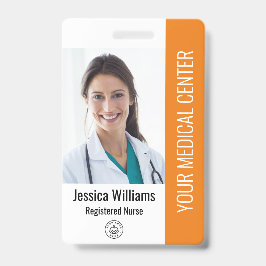 Registered Nurse RN Employee ID Orange Ausweis
