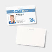 Registered Nurse RN Hospital Employee ID Ausweis (Vorder- & Rückseite)