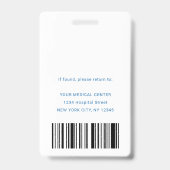 Registered Nurse RN Hospital Employee Security Ausweis (Back)