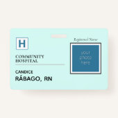 Registered Nurse RN Medical Beruflich Foto ID Ausweis (Vorderseite)