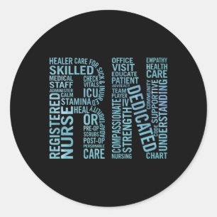 Registered Nurses Paint Rn Runder Aufkleber