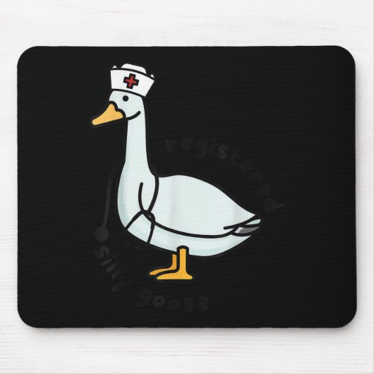 Registered Silly Goose Rn Nurse Stethoscope Nursin Mousepad (Vorne)