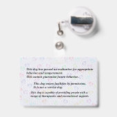 Registered Therapy Dog - Bright Blue Badge Ausweis (Rückseite mit Ausziehbar)