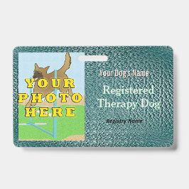 Registered Therapy Dog - Dunkelgrünes Abzeichen Ausweis