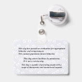 Registered Therapy Dog - Dunkelgrünes Abzeichen Ausweis (Rückseite mit Ausziehbar)