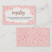 Registereinlage für die Kinderdusche von Mädchen Begleitkarte (Vorne/Hinten)