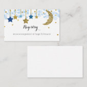 Registereintrag für Sterne und Mond Begleitkarte (Vorne/Hinten)