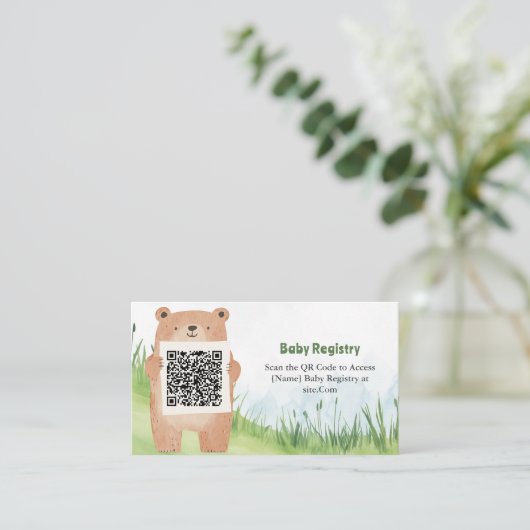 Registerkarte "Adable Bear QR Code" Begleitkarte (Stehend Vorderseite)