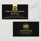 Registerkarte "atemberaubend Gold Handyman Tools" Visitenkarte (Vorne/Hinten)