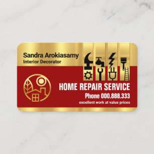 Registerkarte "atemberaubend Gold Handyman Tools" Visitenkarte