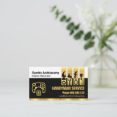 Registerkarte "atemberaubende Gold Construction To Visitenkarte (Stehend Vorderseite)