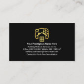 Registerkarte "atemberaubende Gold Construction To Visitenkarte (Rückseite)