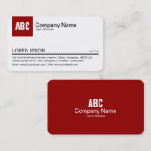 Registerkarte Farbe - Ruby Red (Eggshell) Visitenkarte (Vorne/Hinten)