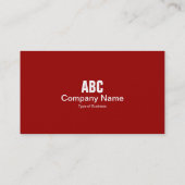 Registerkarte Farbe: Ruby Red Visitenkarte (Rückseite)