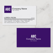 Registerkarte "Farbe" - Tief Lila Visitenkarte (Vorne/Hinten)