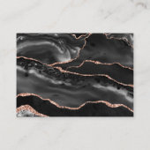 Registerkarte Formal Classic Black Agate Rose Gold Begleitkarte (Rückseite)