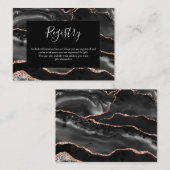 Registerkarte Formal Classic Black Agate Rose Gold Begleitkarte (Vorne/Hinten)