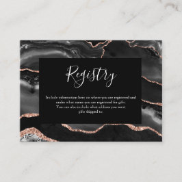 Registerkarte Formal Classic Black Agate Rose Gold Begleitkarte