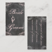 Registerkarte für die antike rosa Blumenbrille Begleitkarte (Vorne/Hinten)