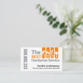 Registerkarte Handyman Services für kreative Tools Visitenkarte (Stehend Vorderseite)