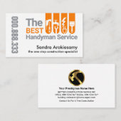 Registerkarte Handyman Services für kreative Tools Visitenkarte (Vorne/Hinten)