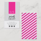 Registerkarte MONOGRAM INITIALS Modernes, schwarz- Visitenkarte (Vorne/Hinten)