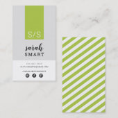 Registerkarte MONOGRAM INITIALS - Schwarz-grün Visitenkarte (Vorne/Hinten)