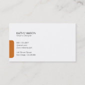 Registerkarte Trennlinie (Brand sienna) Visitenkarte (Rückseite)