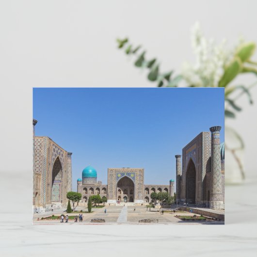 Registerplatz - Samarkand, Usbekistan, Asien Einladung (Stehend Vorderseite)