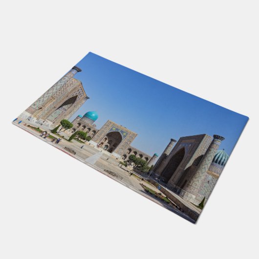Registerplatz - Samarkand, Usbekistan, Asien Fußmatte (Schrägansicht)