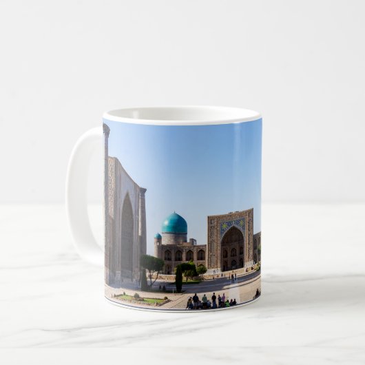 Registerplatz - Samarkand, Usbekistan, Asien Kaffeetasse (Vorderseite Links)