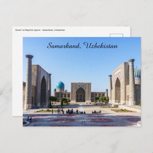 Registerplatz - Samarkand, Usbekistan, Asien Postkarte (Vorne/Hinten)
